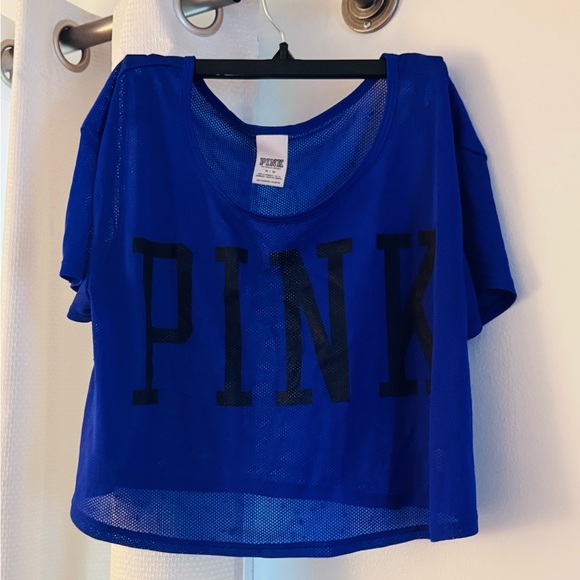 PINK Victoria's Secret Purple/Blue Mesh Top - Picture 2 of 4